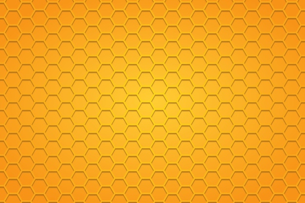 Free vector yellow honeycombe hex pattern background gradient