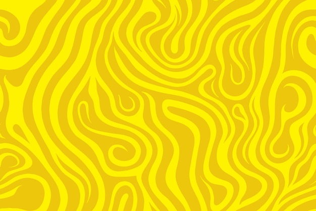 黄色い不規則なオーガニックライン 縫い目なしのパターン