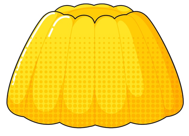 Free vector yellow jelly on white background