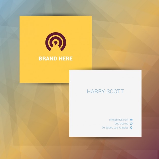 Free vector yellow minimalist squared card