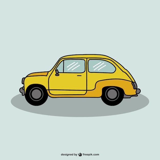 Yellow old car