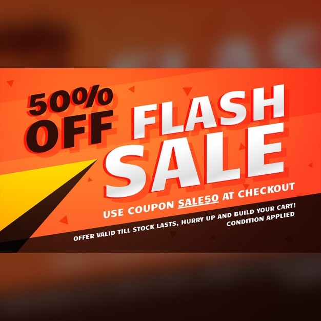 Vettore gratuito flash vendita modello promozionale banner per il marketing