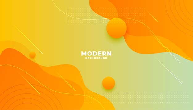 Yellow orange fluid gradient style modern background design