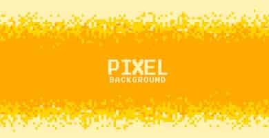 Free vector yellow and orange shades pixel background design