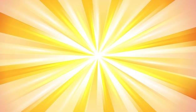 無料ベクター 黄色のオレンジ色の夏の太陽の光バースト