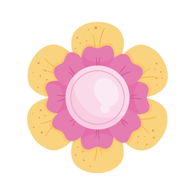 Free vector yellow and pink flower garden