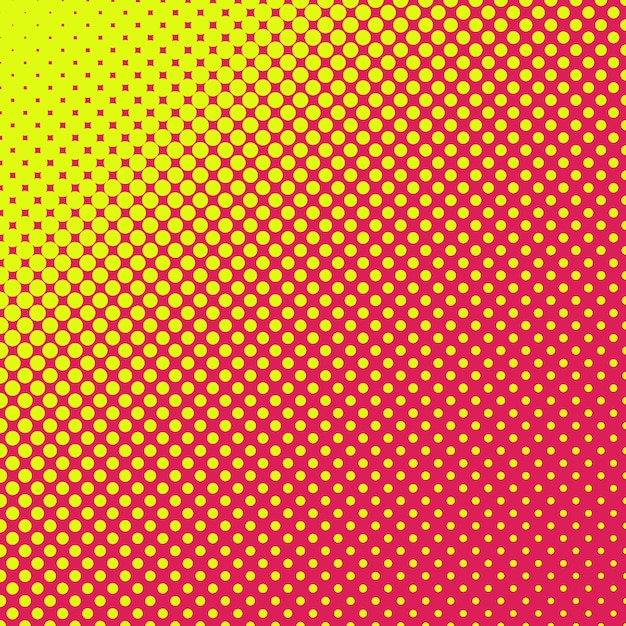 Yellow and pink halftoned dots background