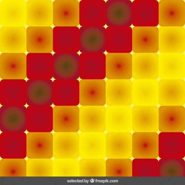 Free Vector yellow and red checkered background