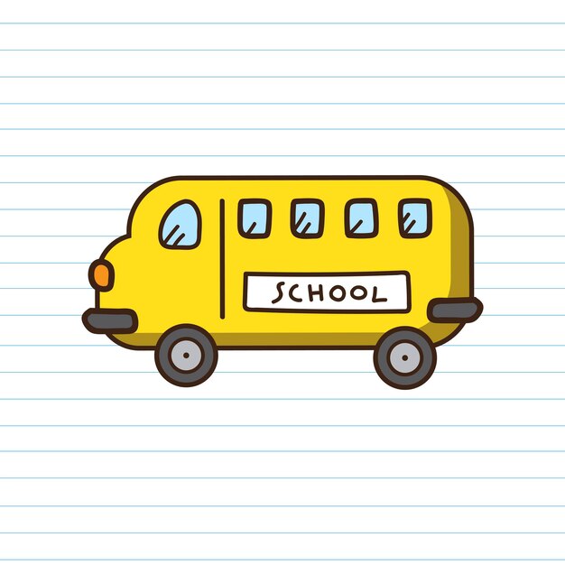 Free vector yellow school bus design vector