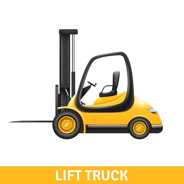 Free vector yellow small lift truck