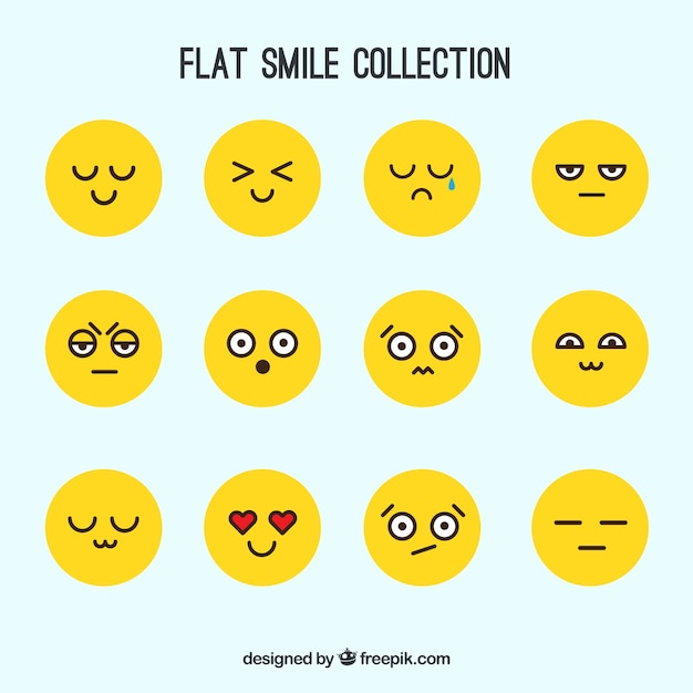 Желтый коллекция улыбка