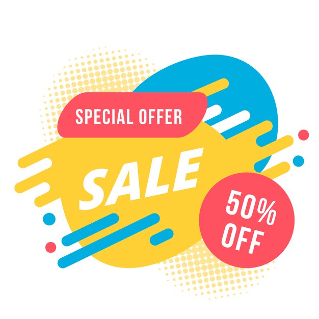Yellow special offer logo background
