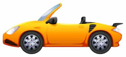 Free vector a yellow sports car