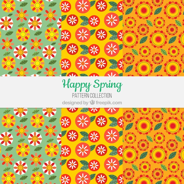 Yellow spring patterns