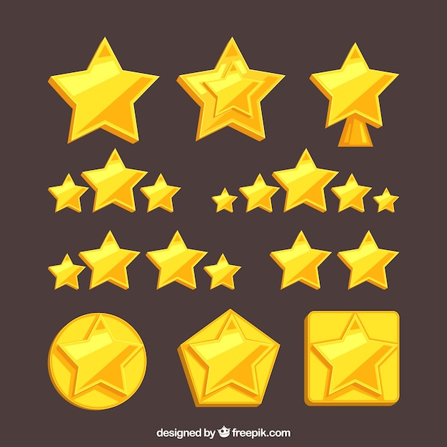 Free vector yellow star set