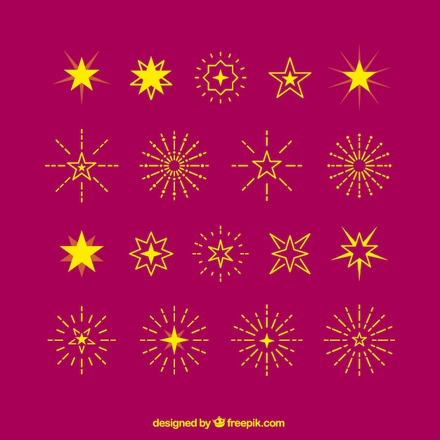 Yellow stars and sunbursts