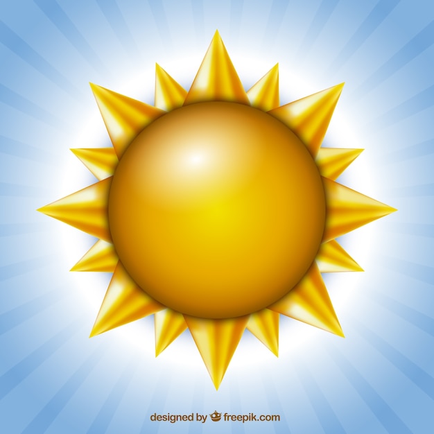 Free vector yellow sun