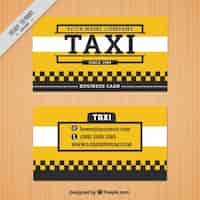 Free vector yellow taxi card