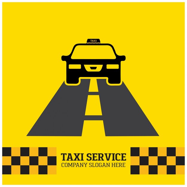 Yellow taxi logo template