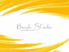 Free vector yellow watercolor brush stroke design background