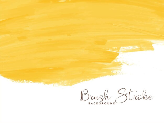 Yellow Watercolor brush stroke design background