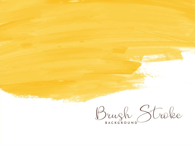 黄色の水彩筆ストロークデザインの背景