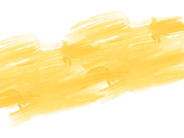Бесплатное векторное изображение Желтый акварельный мазок дизайн декоративный фон вектор
