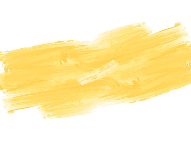 無料ベクター 黄色の水彩ブラシ ストローク デザイン装飾的な背景のベクトル