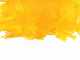 Бесплатное векторное изображение Желтый акварельный мазок дизайн декоративный фон