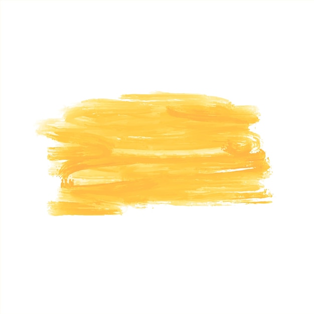 Free vector yellow watercolor brush stroke stain modern design