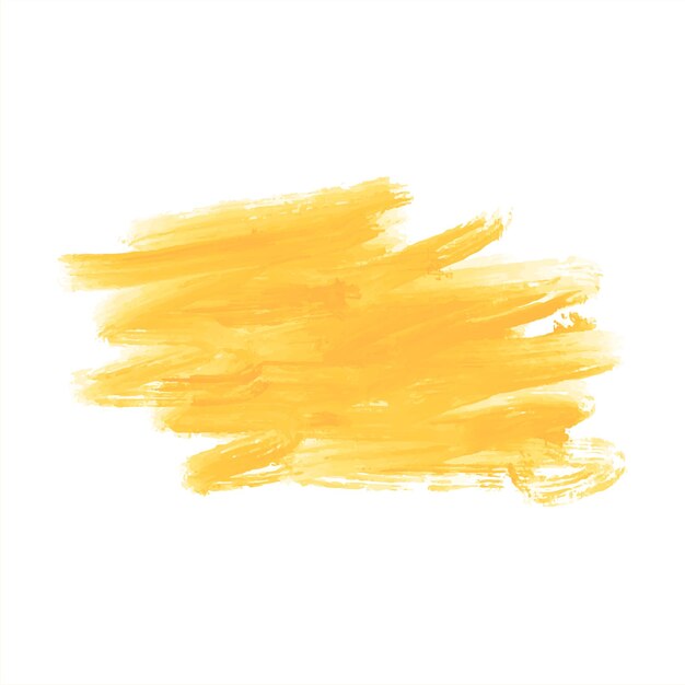 Yellow watercolor brush stroke stain modern design