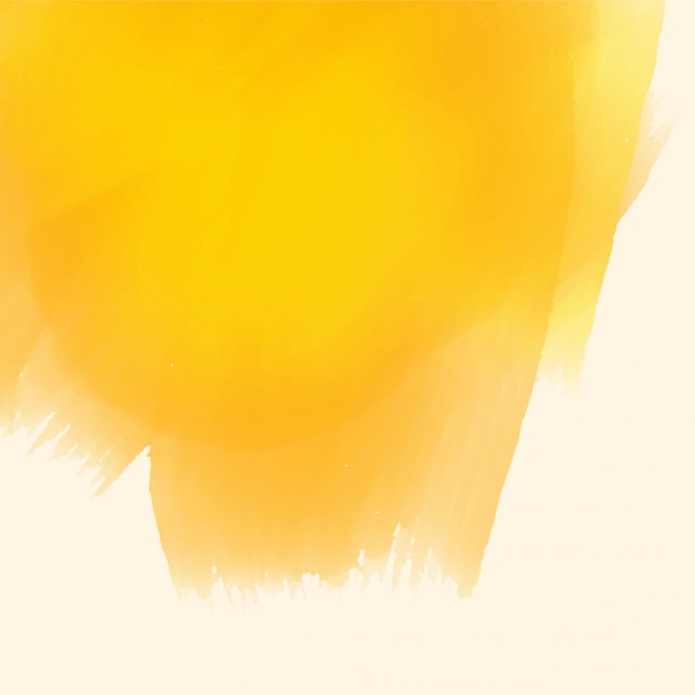 Yellow watercolor paint brush stroke background