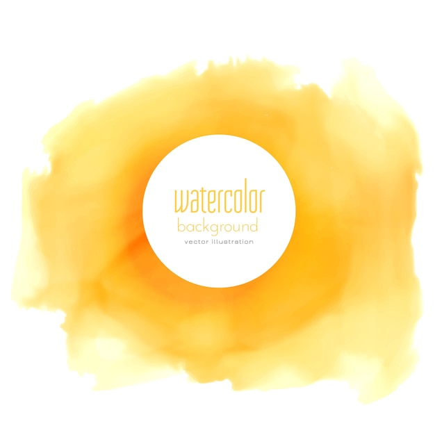Бесплатное векторное изображение Желтый акварель пятно вектор фон