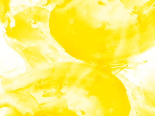 Yellow watercolor texture design background vector