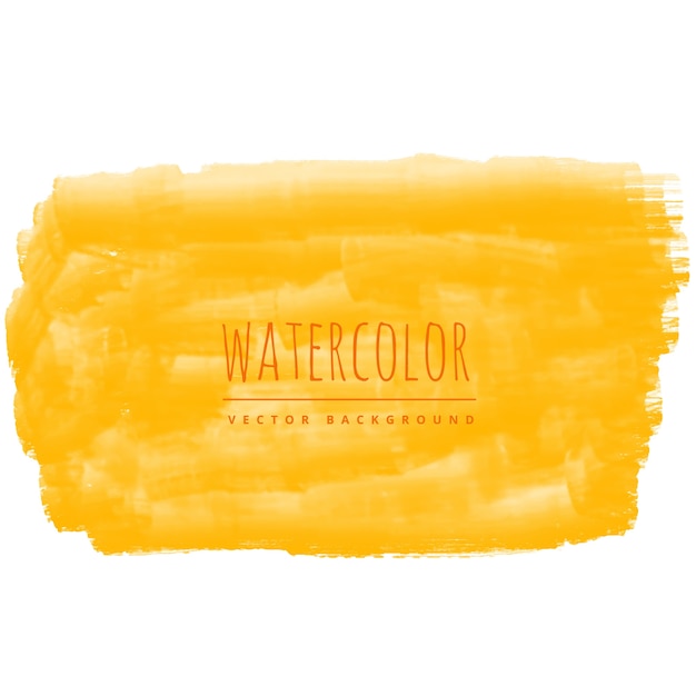 Бесплатное векторное изображение Желтая акварель кисти фон инсульта пятно