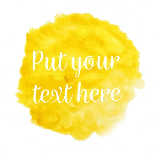 Yellow watercolor with text template