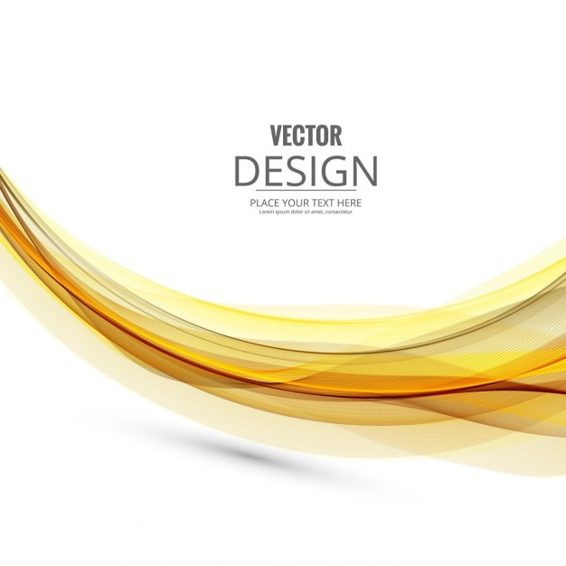 Free vector yellow wave on white background