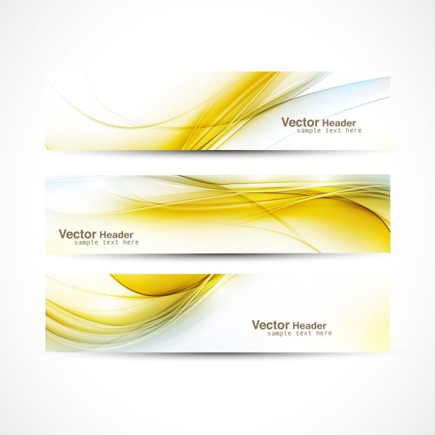 Free vector yellow wavy header