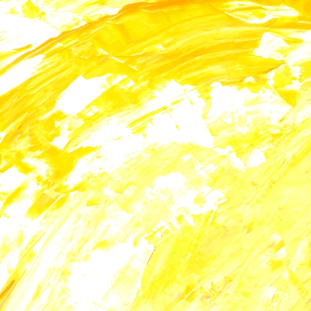 Yellow and white acrylic brush stroke textured background 