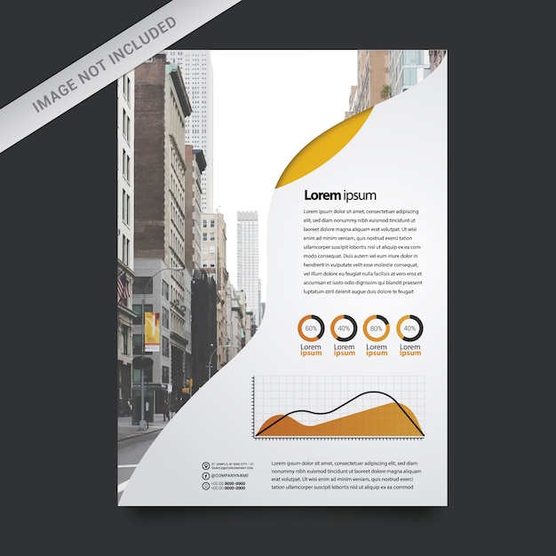 Free vector yellow and white infographic design