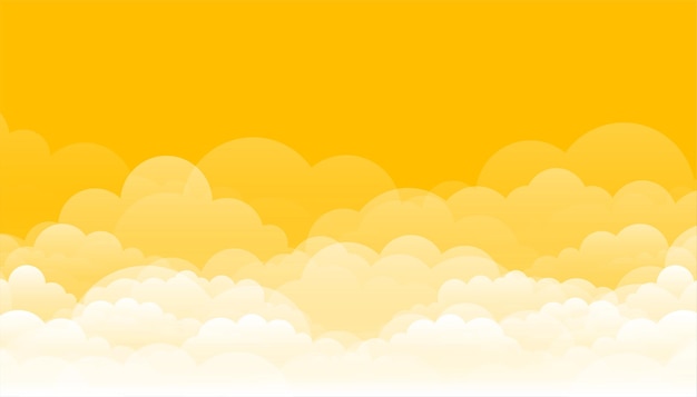雲のデザインと黄色