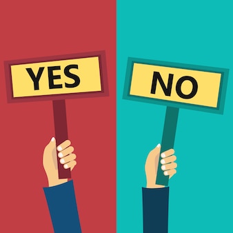 Image result for yes no illustration