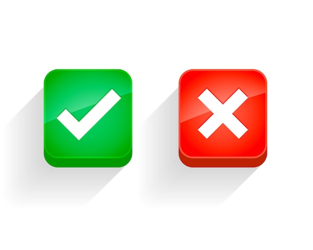 Free vector yes or no button symbols