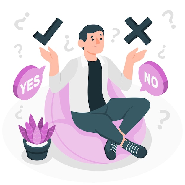 Yes or no concept illustration