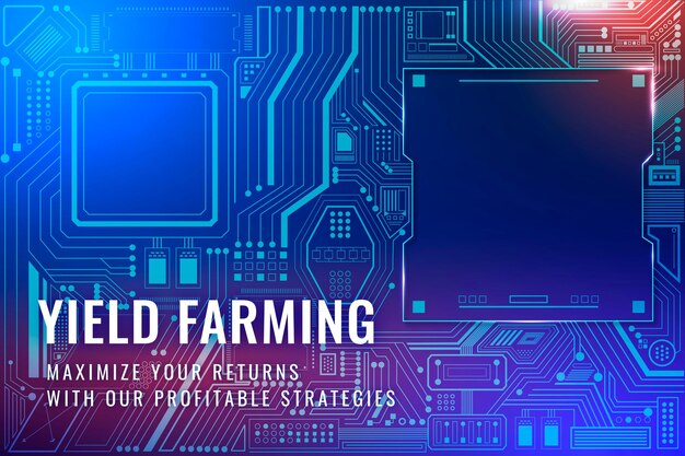 収量農業投資テンプレートベクトルデジタルファイナンスブログバナー