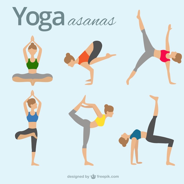 Vettore gratuito asana yoga