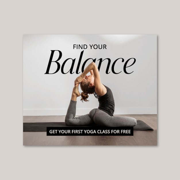yoga banner template design