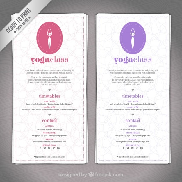 Free Vector yoga banners template
