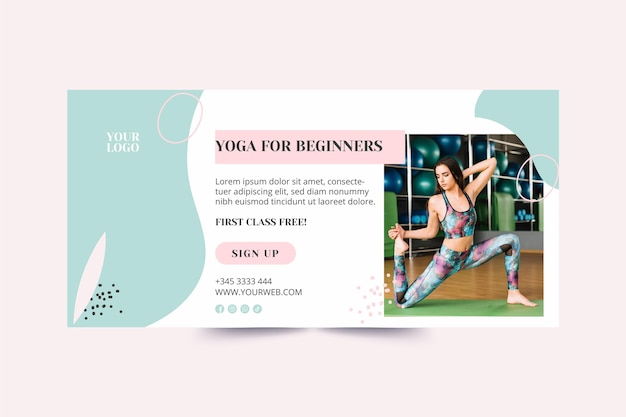 Yoga class banner template