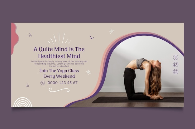 Free vector yoga class banner template